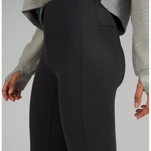 Lululemon Brushed Softstreme Ribbed Zip Flared pant